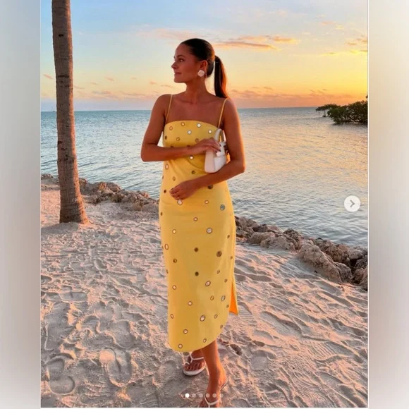 Alexis Maila Yellow Mirror Dress - Picture 4 of 5